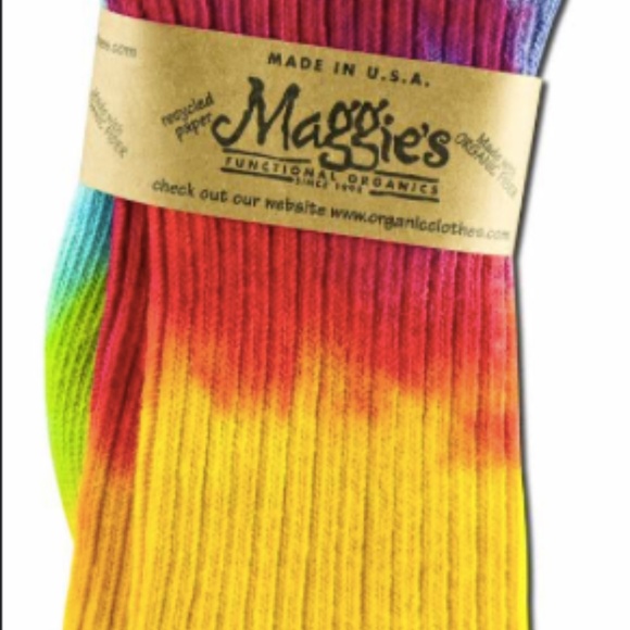 2 Pair Maggie's Organic Hand Died Crew Socks Medium Made in USA NWT - Picture 11 of 13
